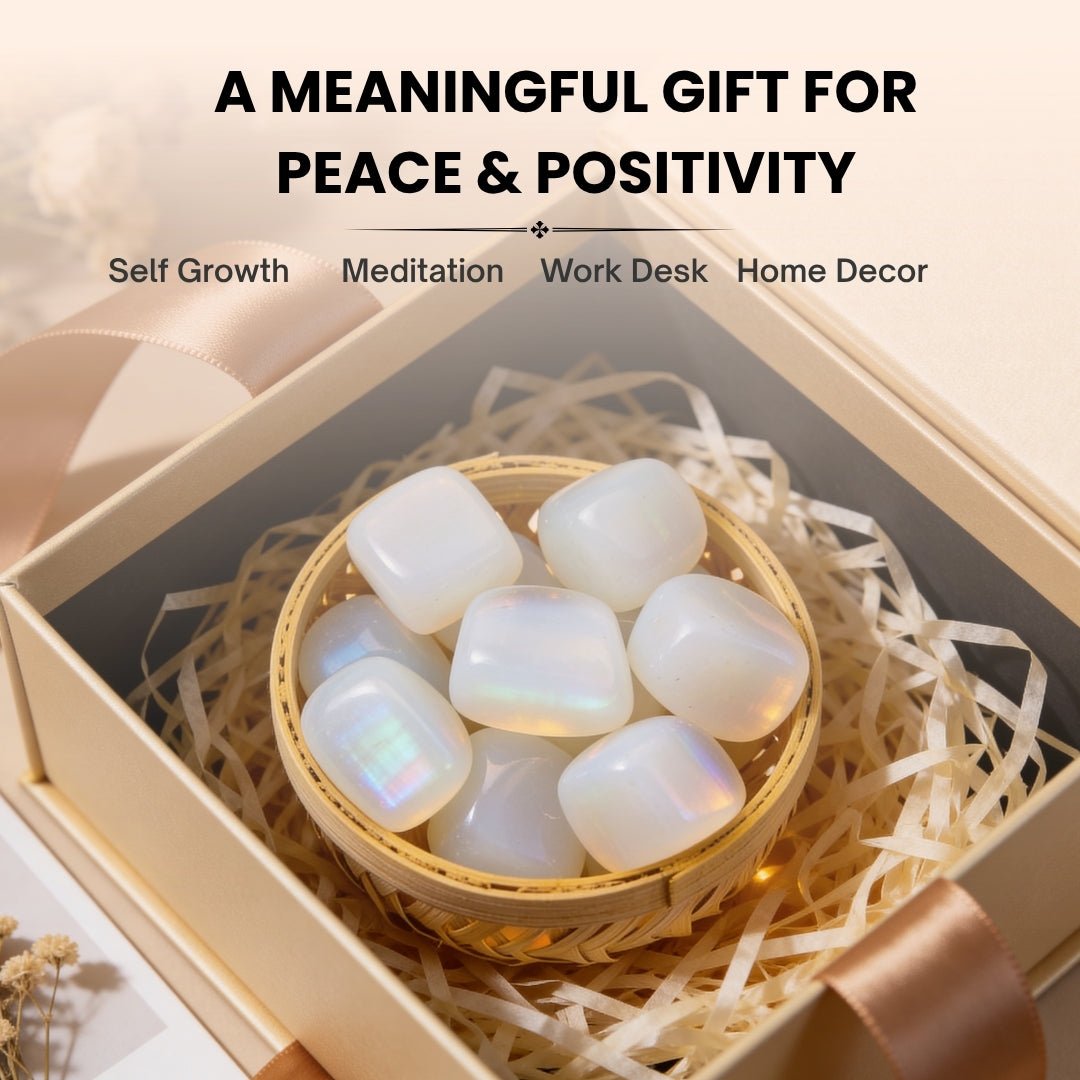Synthetic Opalite Tumbled Stone Pebbles - plusvalueindia