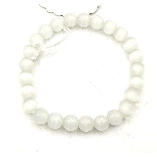 synthetic selenite bracelet 8mm