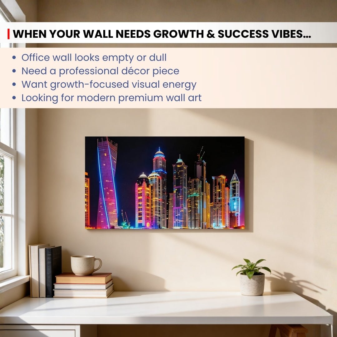 Tall Building Painting Vastu & Feng Shui Canvas Print - plusvalueindia