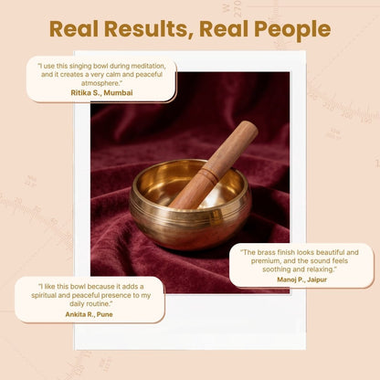Brass Tibetan Singing Bowl Space Purification Reiki Sound Healing - plusvalueindia