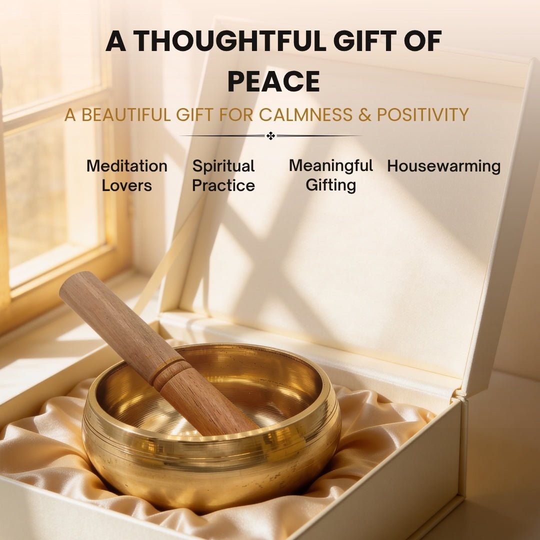 Brass Tibetan Singing Bowl Space Purification Reiki Sound Healing - plusvalueindia