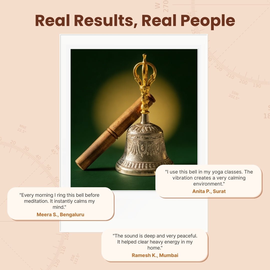 Tibetan Om Bell – For Mental Peace, Space Purification, and Positive Vibrations - plusvalueindia