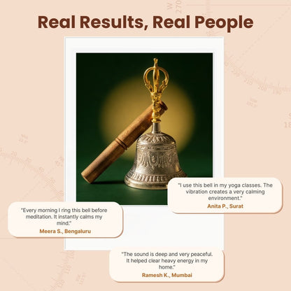 Tibetan Om Bell – For Mental Peace, Space Purification, and Positive Vibrations - plusvalueindia