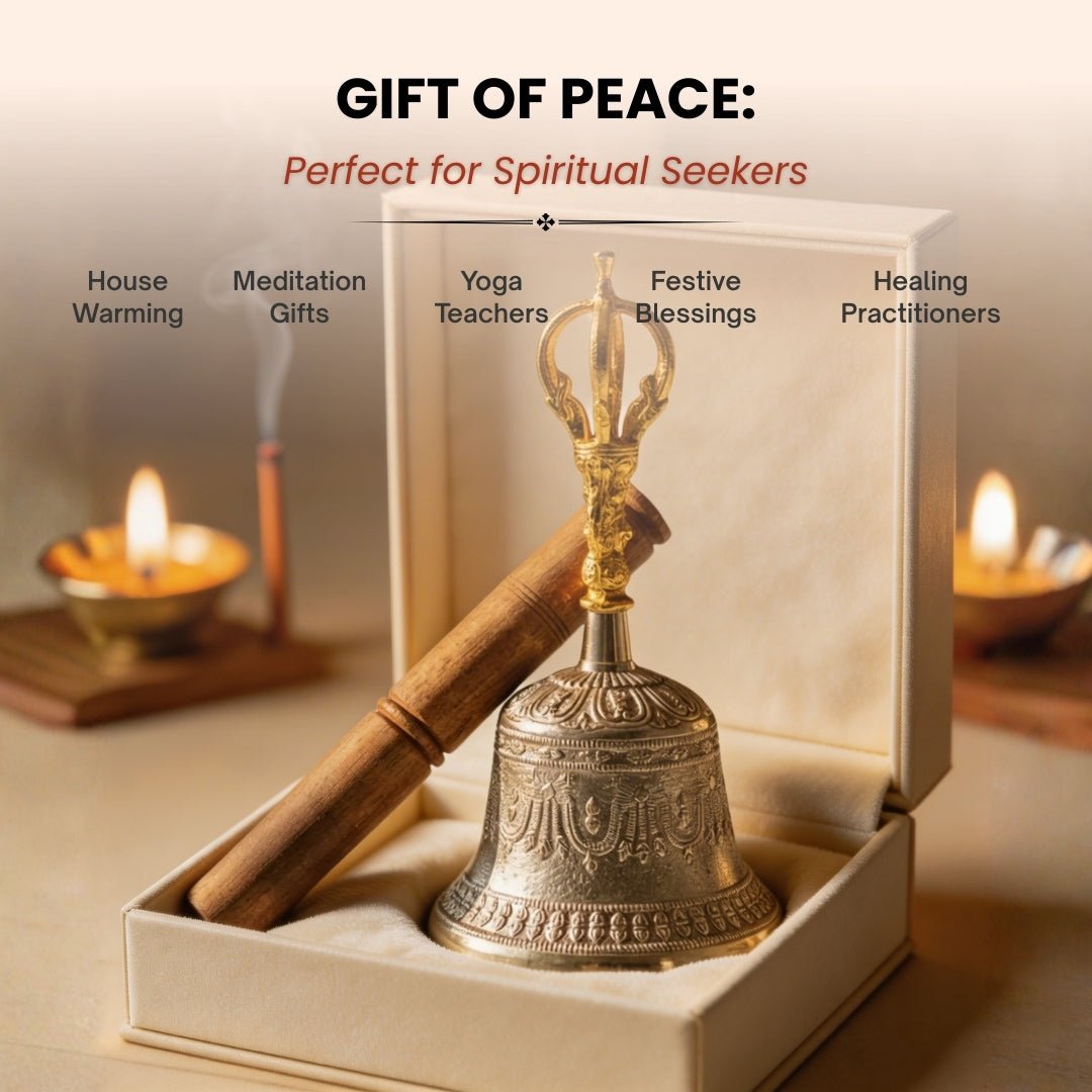 Tibetan Om Bell – For Mental Peace, Space Purification, and Positive Vibrations - plusvalueindia
