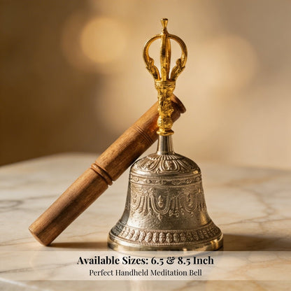 Tibetan Om Bell – For Mental Peace, Space Purification, and Positive Vibrations - plusvalueindia