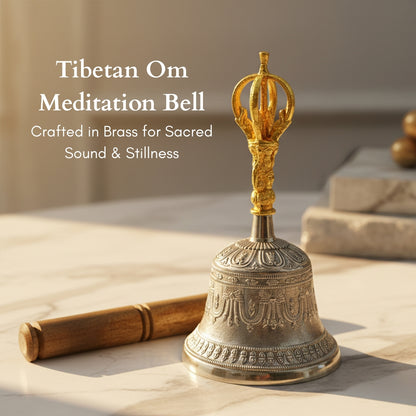 Tibetan Om Bell – For Mental Peace, Space Purification, and Positive Vibrations - plusvalueindia