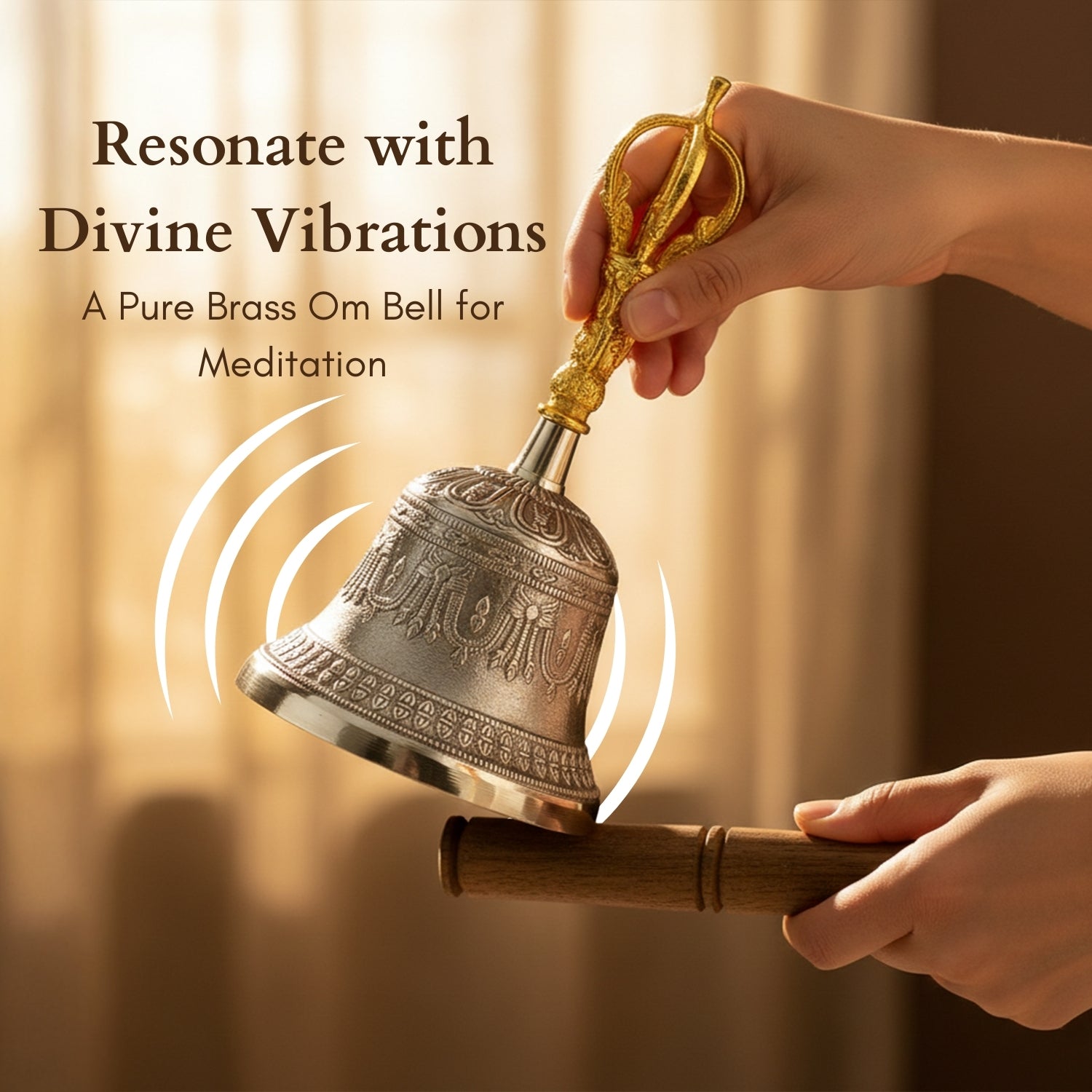 Tibetan Om Bell – For Mental Peace, Space Purification, and Positive Vibrations - plusvalueindia