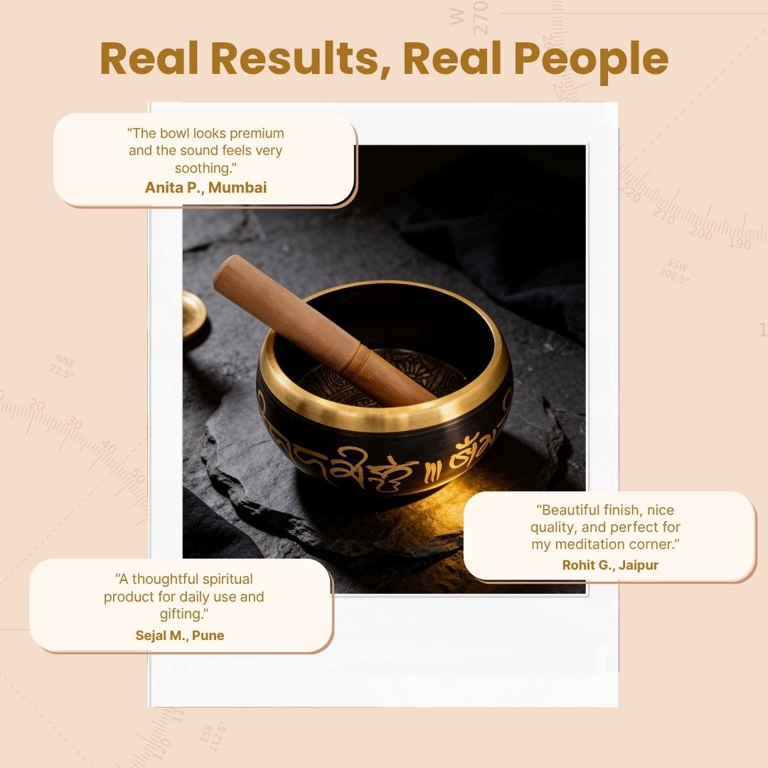 Tibetan Singing Bowl for Meditation - Sound Healing & Space Purification for Reiki & Yoga - plusvalueindia