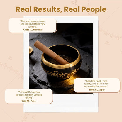 Tibetan Singing Bowl for Meditation - Sound Healing & Space Purification for Reiki & Yoga - plusvalueindia
