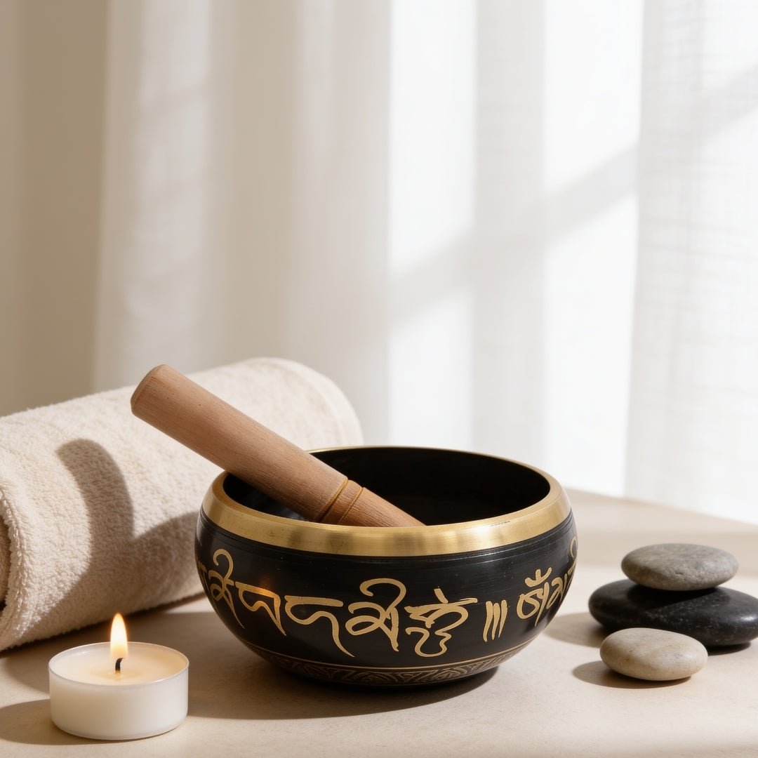 Tibetan Singing Bowl for Meditation - Sound Healing & Space Purification for Reiki & Yoga - plusvalueindia