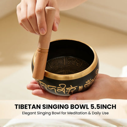 Tibetan Singing Bowl for Meditation - Sound Healing & Space Purification for Reiki & Yoga - plusvalueindia
