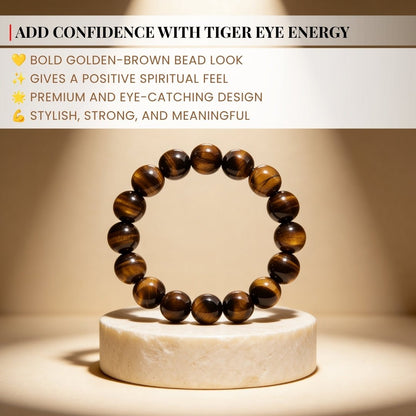 Tiger Eye Bracelet Stone of Strength, Courage & Confidence - plusvalueindia