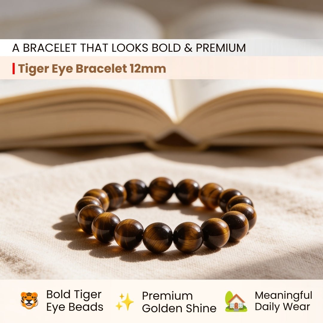 Tiger Eye Bracelet Stone of Strength, Courage & Confidence - plusvalueindia
