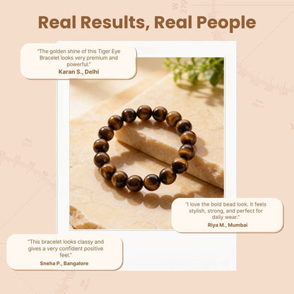Tiger Eye Bracelet Stone of Strength, Courage & Confidence - plusvalueindia