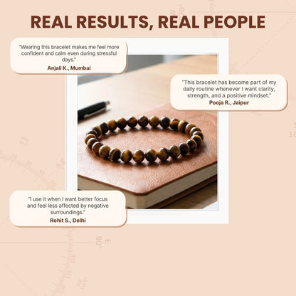 Tiger Eye Bracelet Stone of Strength, Courage & Confidence - plusvalueindia