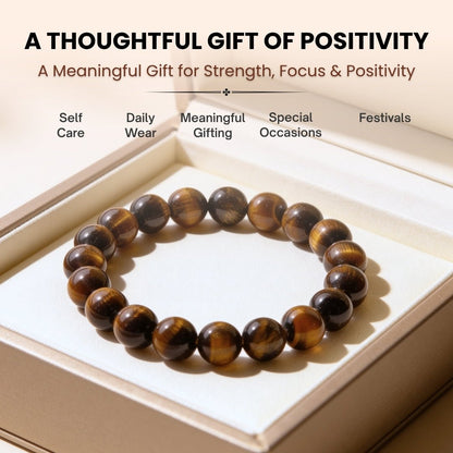 Tiger Eye Bracelet Stone of Strength, Courage & Confidence - plusvalueindia
