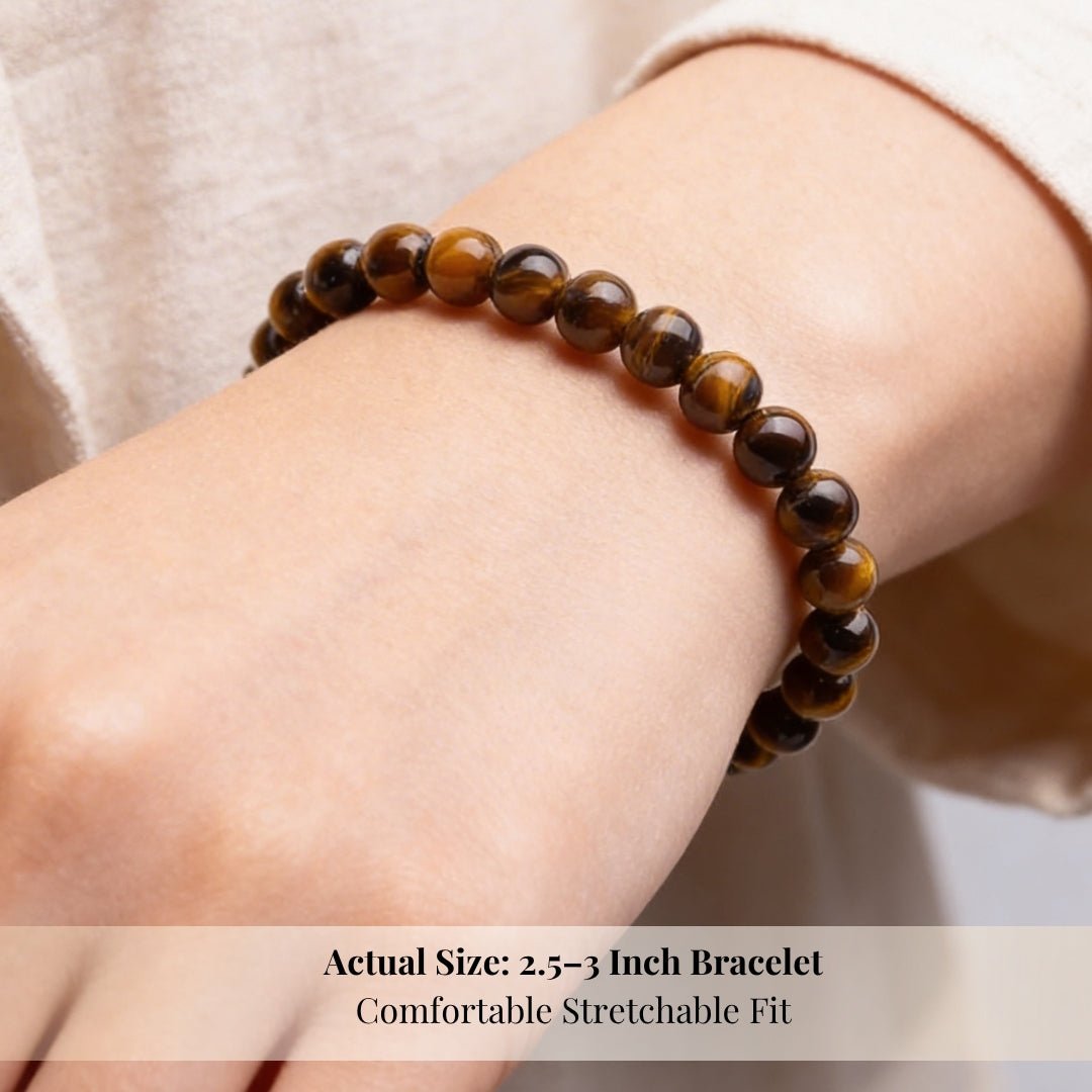 Tiger Eye Bracelet Stone of Strength, Courage & Confidence - plusvalueindia
