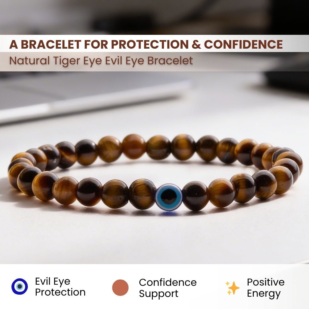 Tiger Eye Bracelet Stone of Strength, Courage & Confidence - plusvalueindia