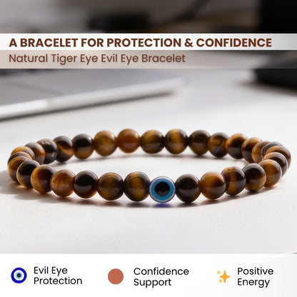 Tiger Eye Bracelet Stone of Strength, Courage & Confidence - plusvalueindia