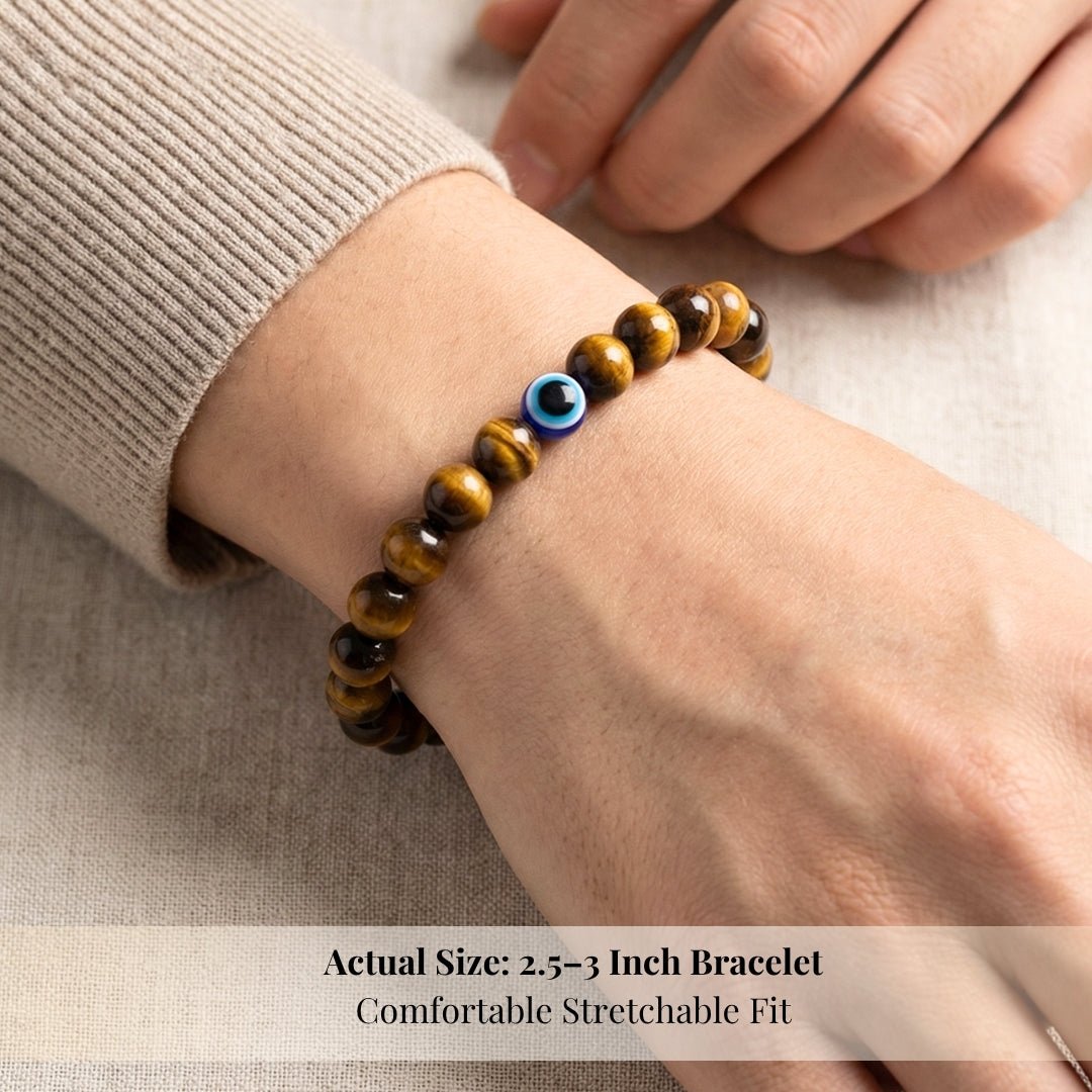 Tiger Eye Bracelet Stone of Strength, Courage & Confidence - plusvalueindia