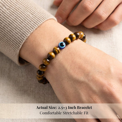 Tiger Eye Bracelet Stone of Strength, Courage & Confidence - plusvalueindia