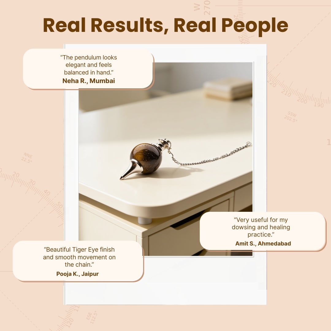 tiger eye pendulum used to check zones on a Vastu floor plan