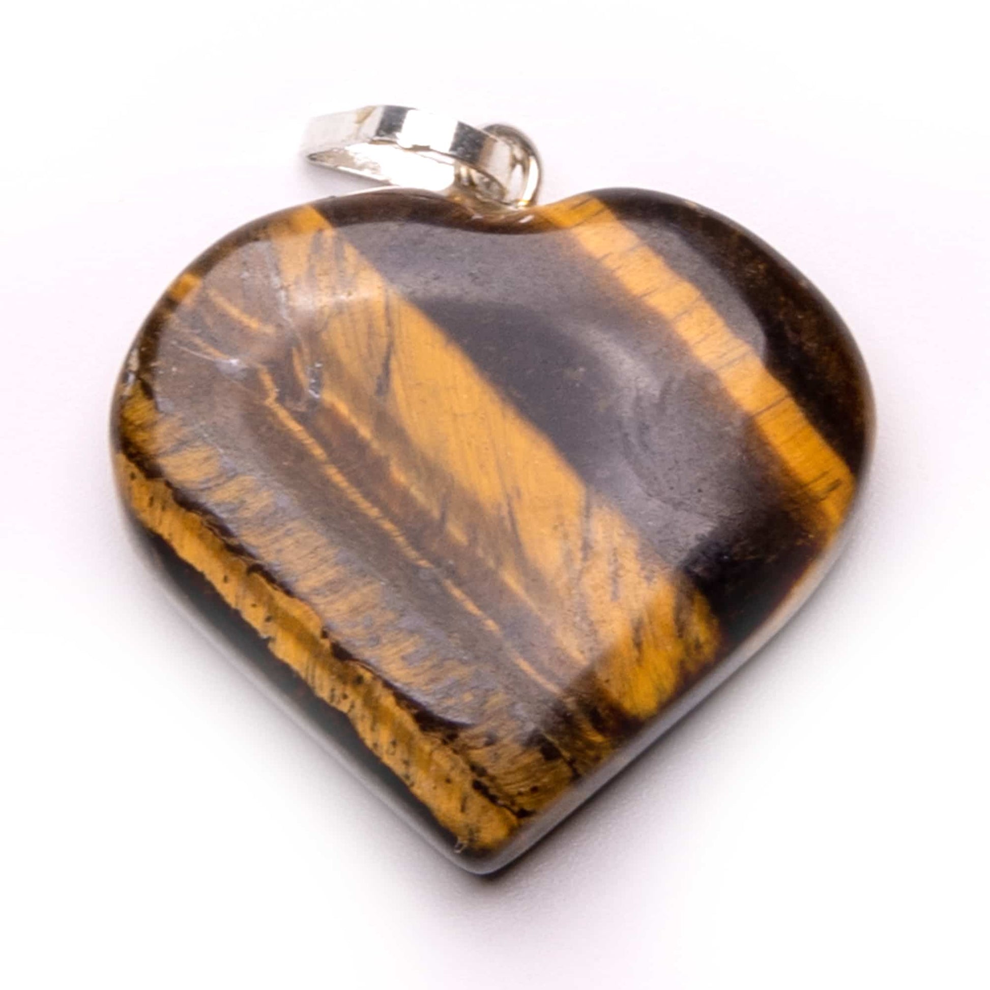 tiger eye heart shape pendant