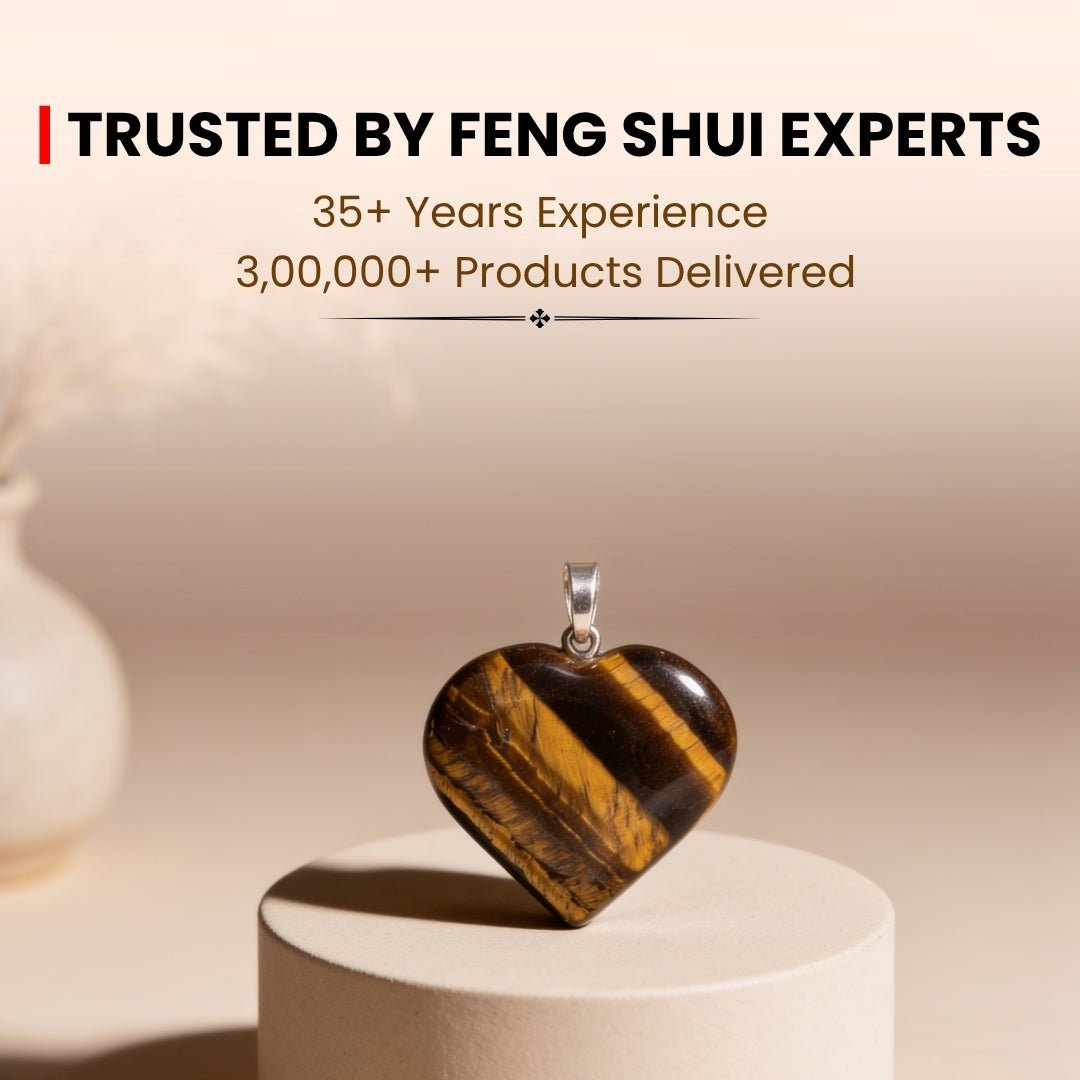 side profile of the polished tiger eye heart pendant