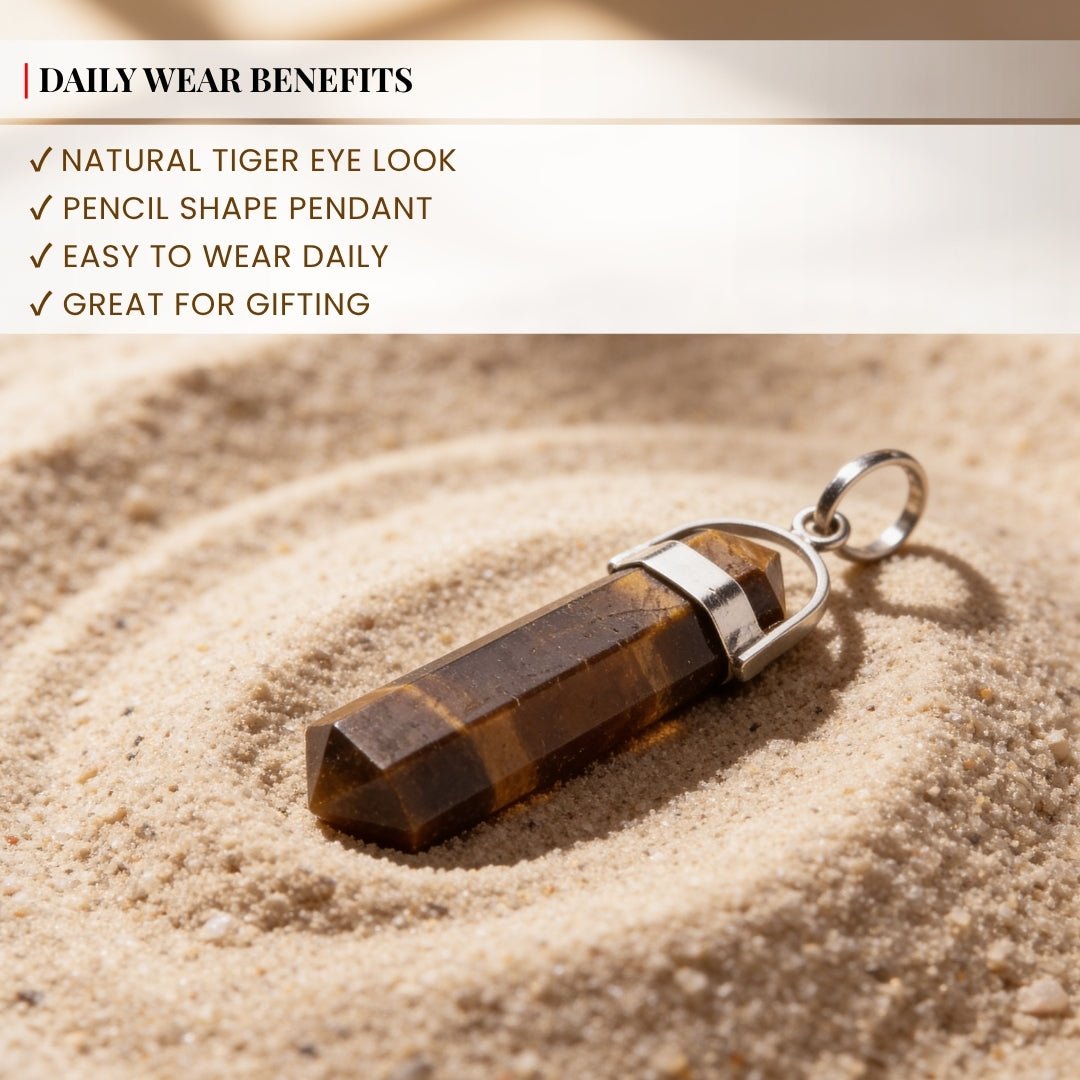 hanging cap and attachment loop on the tiger eye pendant