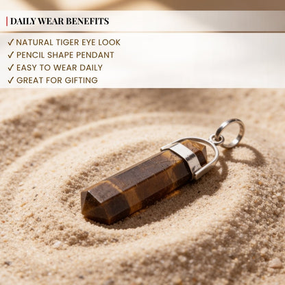 hanging cap and attachment loop on the tiger eye pendant