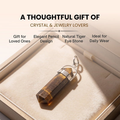 tiger eye pencil shape pendant weighing approximately 5 g