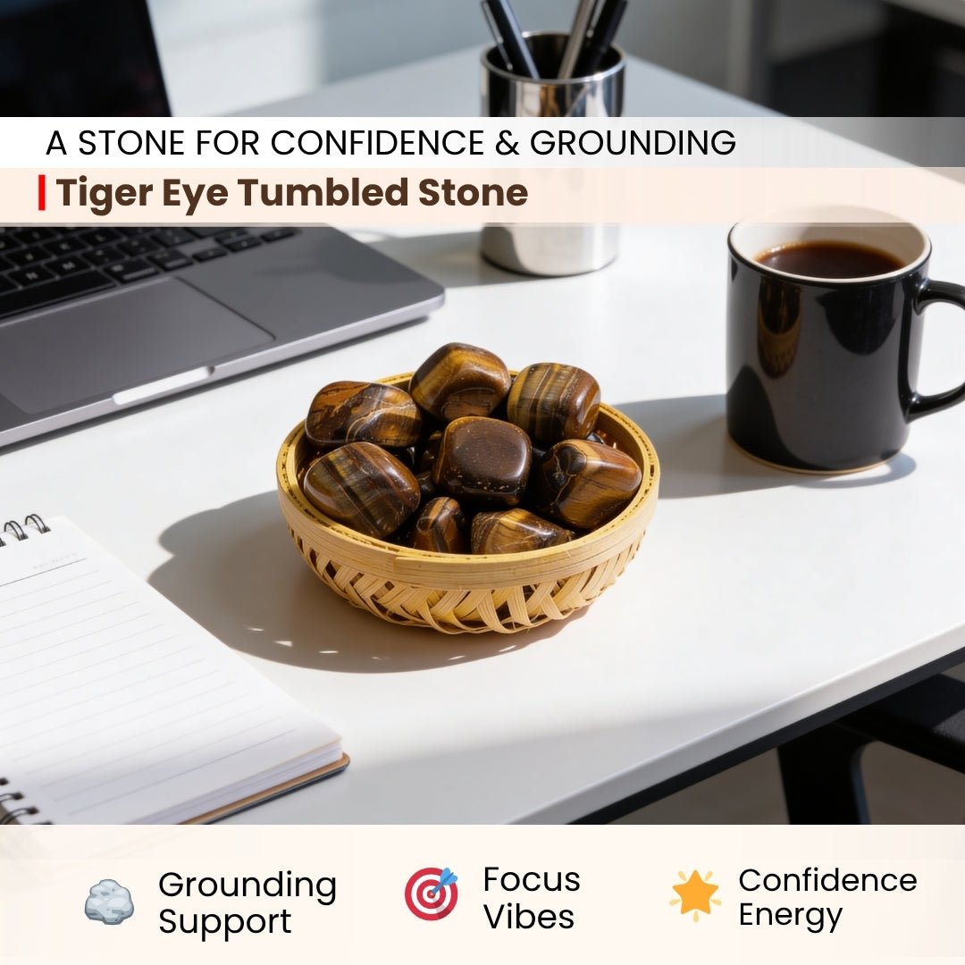 Tiger Eye Tumbled Stone Pebbles for Strength, Courage & Fearless Life - plusvalueindia