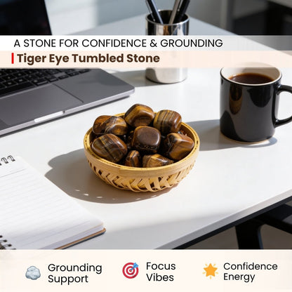 Tiger Eye Tumbled Stone Pebbles for Strength, Courage & Fearless Life - plusvalueindia