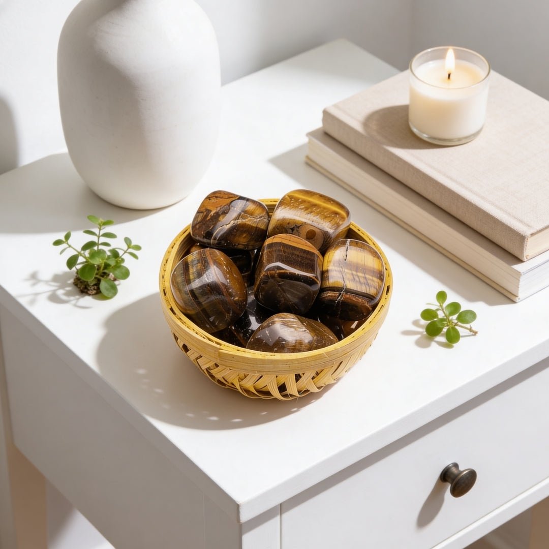 Tiger Eye Tumbled Stone Pebbles for Strength, Courage & Fearless Life - plusvalueindia