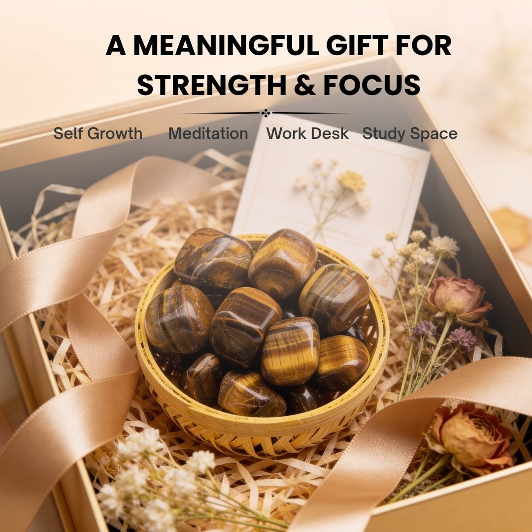 Tiger Eye Tumbled Stone Pebbles for Strength, Courage & Fearless Life - plusvalueindia