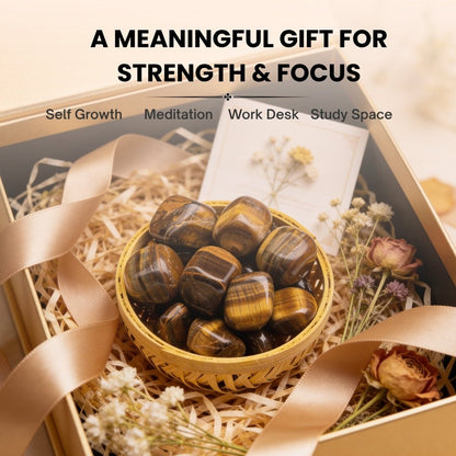 Tiger Eye Tumbled Stone Pebbles for Strength, Courage & Fearless Life - plusvalueindia