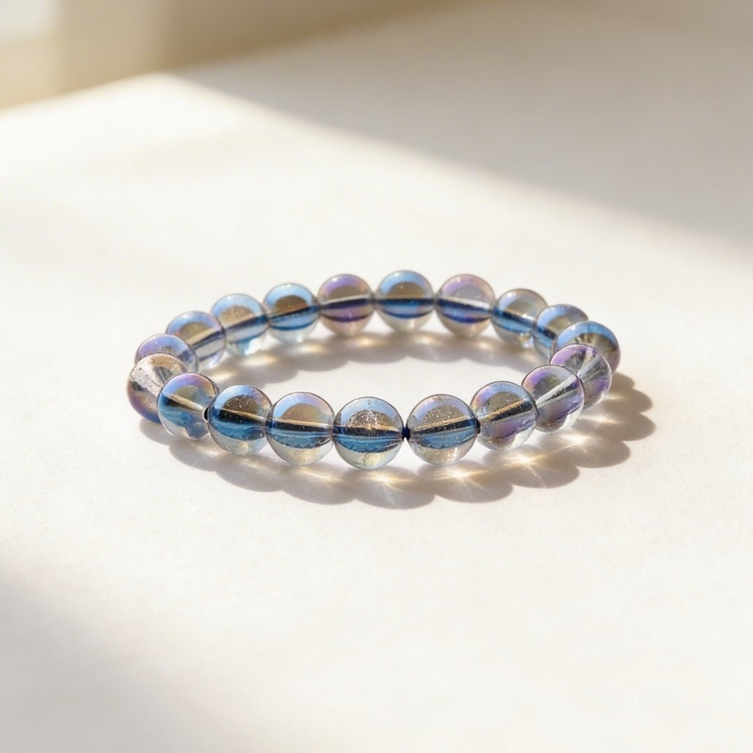 Titanium Aura Quartz - Blue Firing Bracelet - plusvalueindia