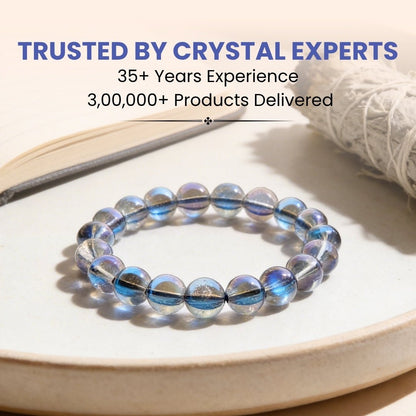 Titanium Aura Quartz - Blue Firing Bracelet - plusvalueindia