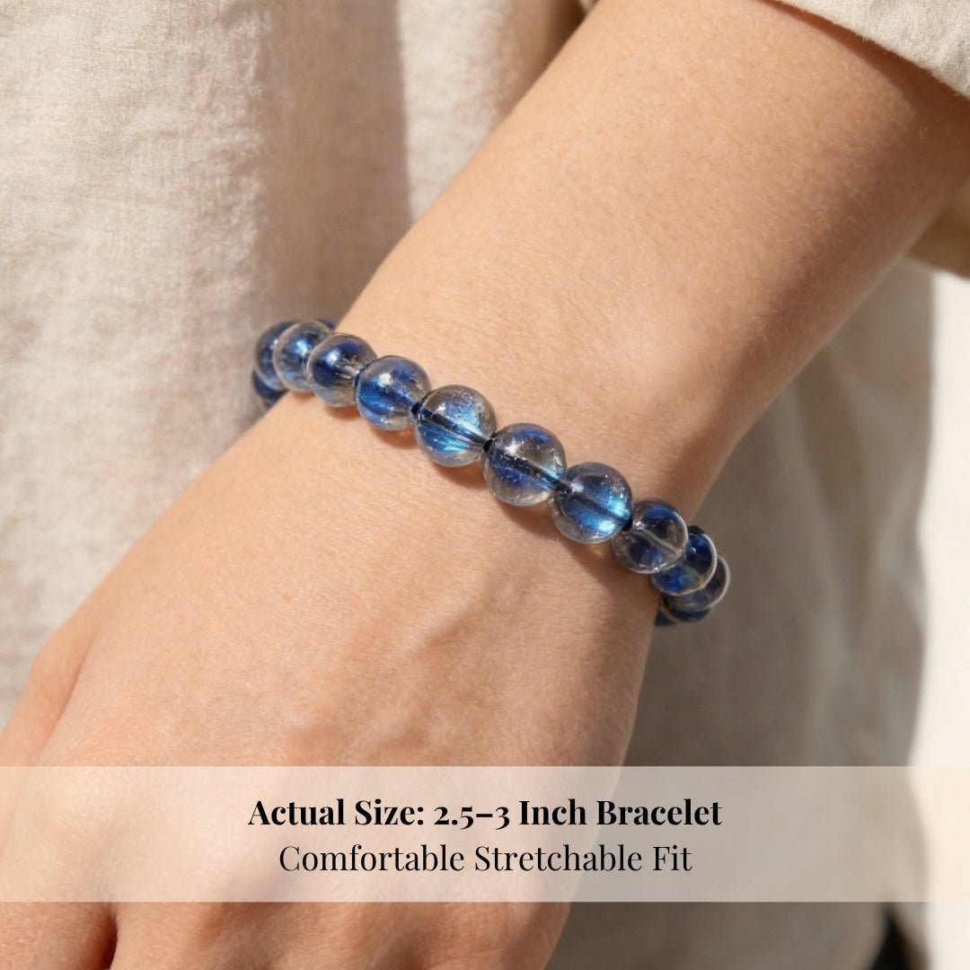 Titanium Aura Quartz - Blue Firing Bracelet - plusvalueindia