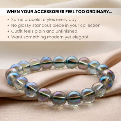 Titanium Aura Quartz - Green Firing Bracelet - plusvalueindia