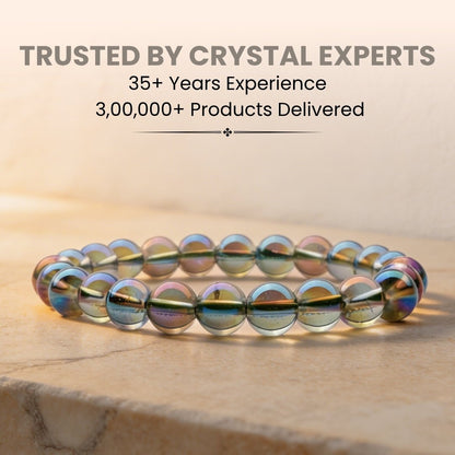 Titanium Aura Quartz - Green Firing Bracelet - plusvalueindia