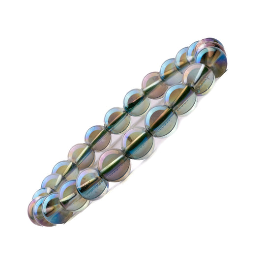titanium aura quartz green firing bracelet 8mm