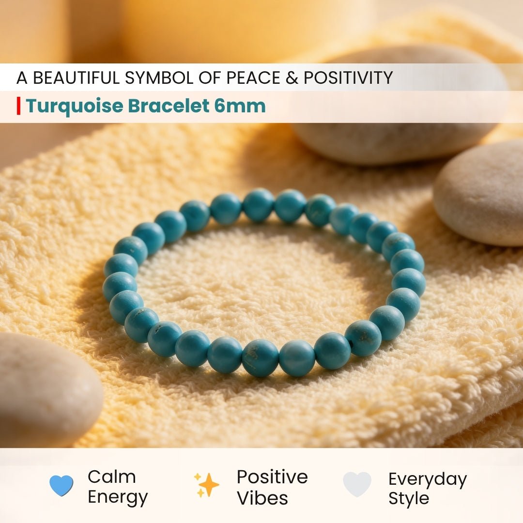 Turquoise Bracelet Activating And Strengthening Body Defence - plusvalueindia