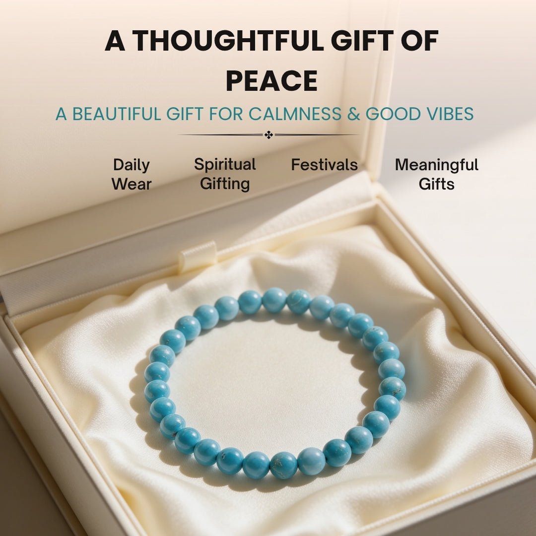 Turquoise Bracelet Activating And Strengthening Body Defence - plusvalueindia