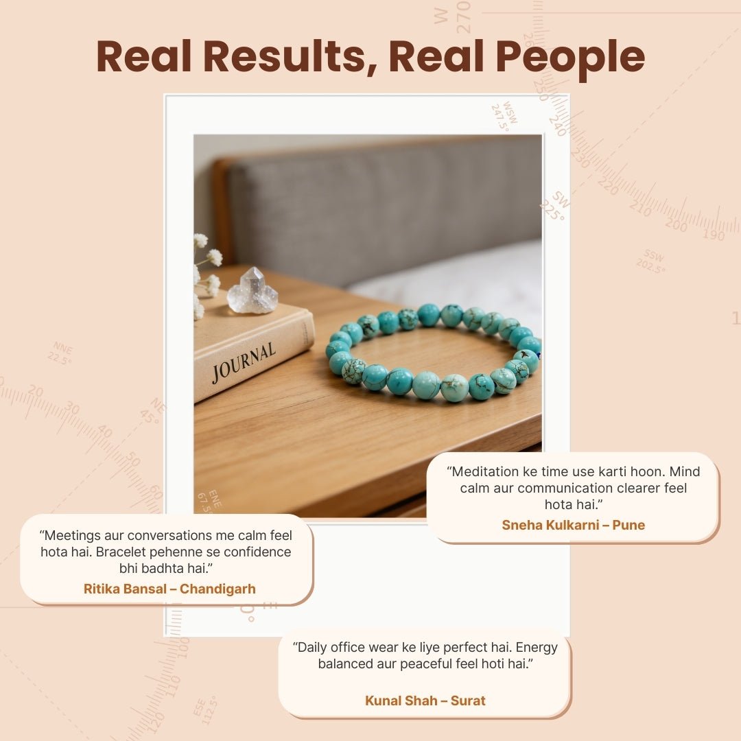 Turquoise Bracelet Activating And Strengthening Body Defence - plusvalueindia