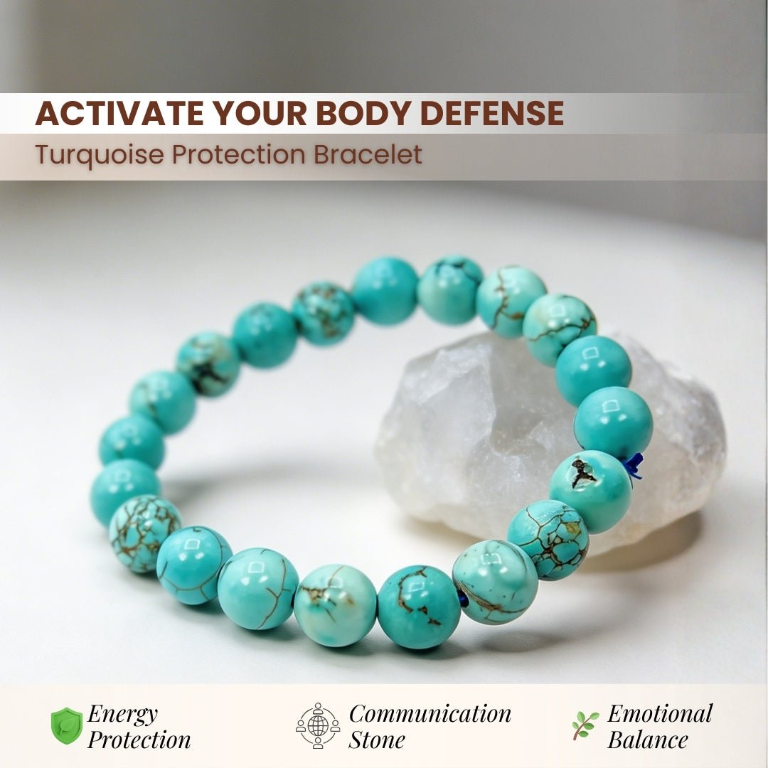 Turquoise Bracelet Activating And Strengthening Body Defence - plusvalueindia
