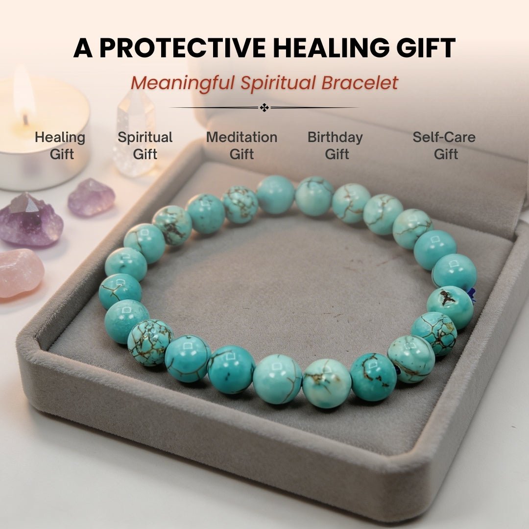 Turquoise Bracelet Activating And Strengthening Body Defence - plusvalueindia