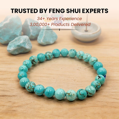 Turquoise Bracelet Activating And Strengthening Body Defence - plusvalueindia