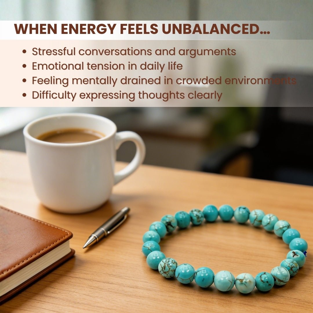 Turquoise Bracelet Activating And Strengthening Body Defence - plusvalueindia