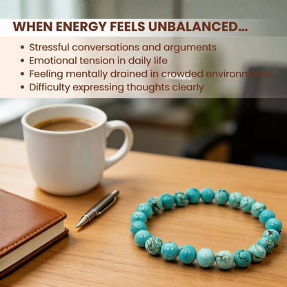 Turquoise Bracelet Activating And Strengthening Body Defence - plusvalueindia